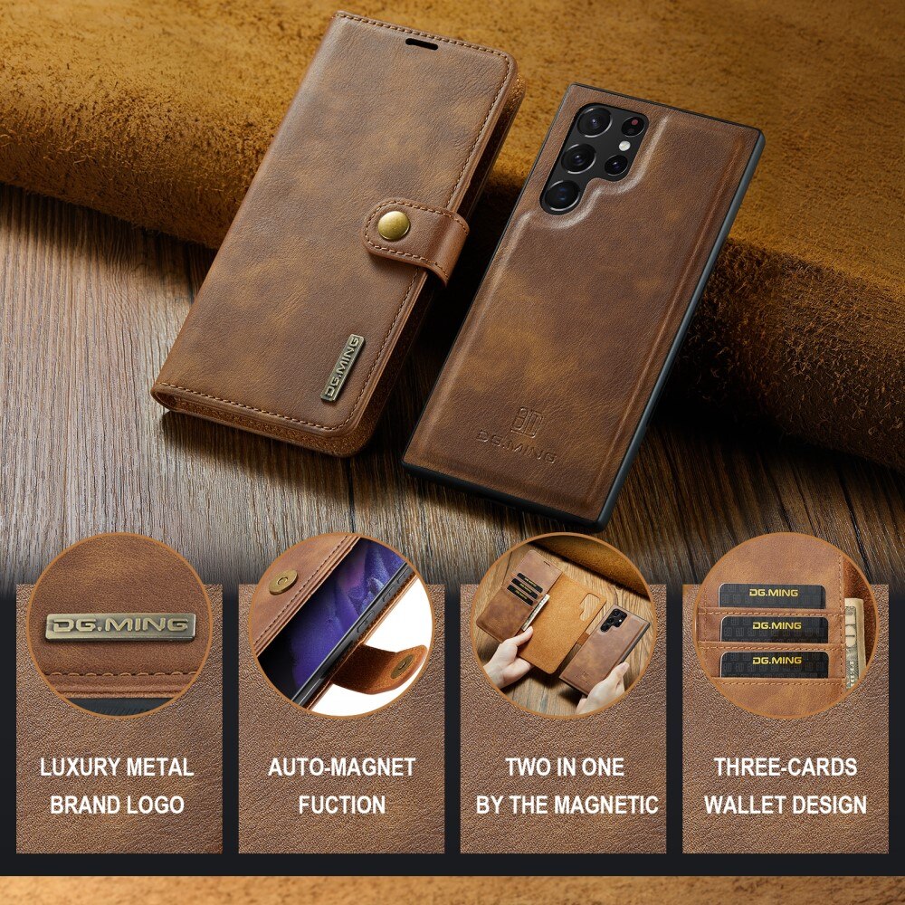 Cartera Magnet Wallet Samsung Galaxy S24 Ultra Cognac