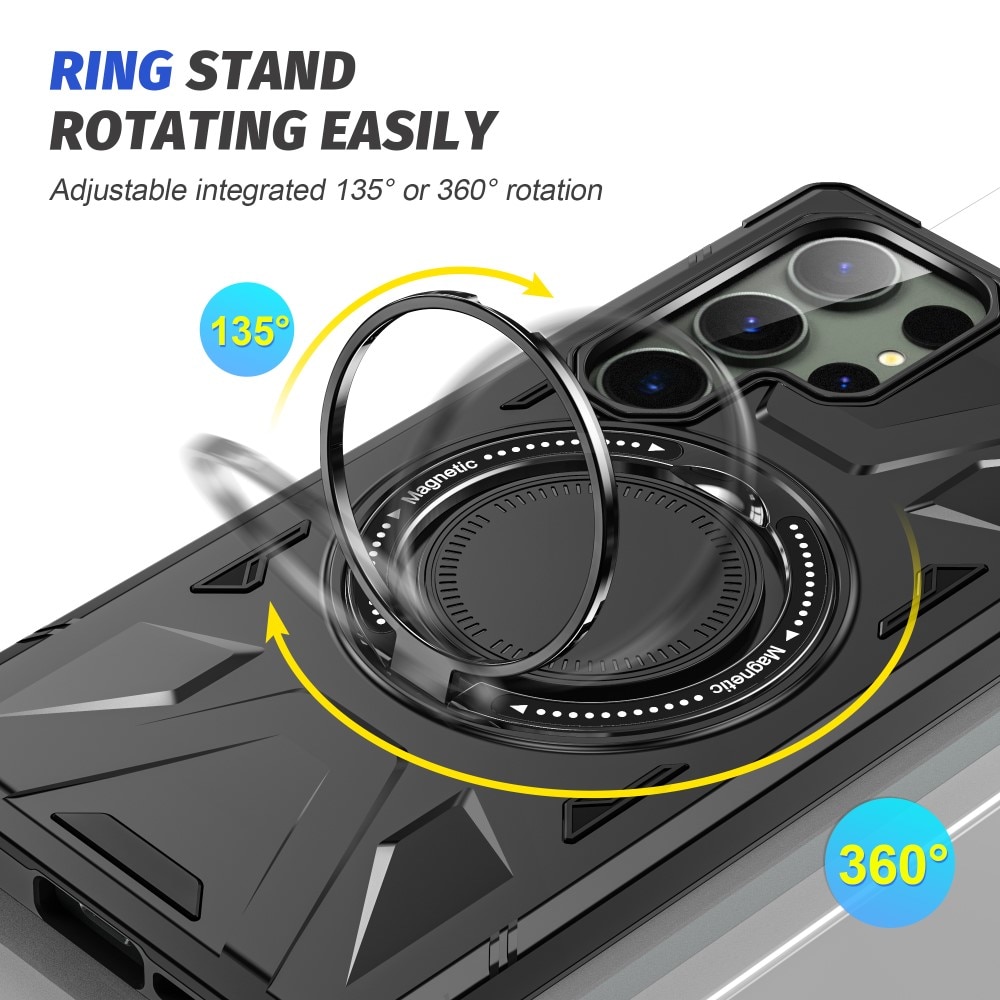 Funda híbrida Tech MagSafe Ring Samsung Galaxy S24 Ultra negro