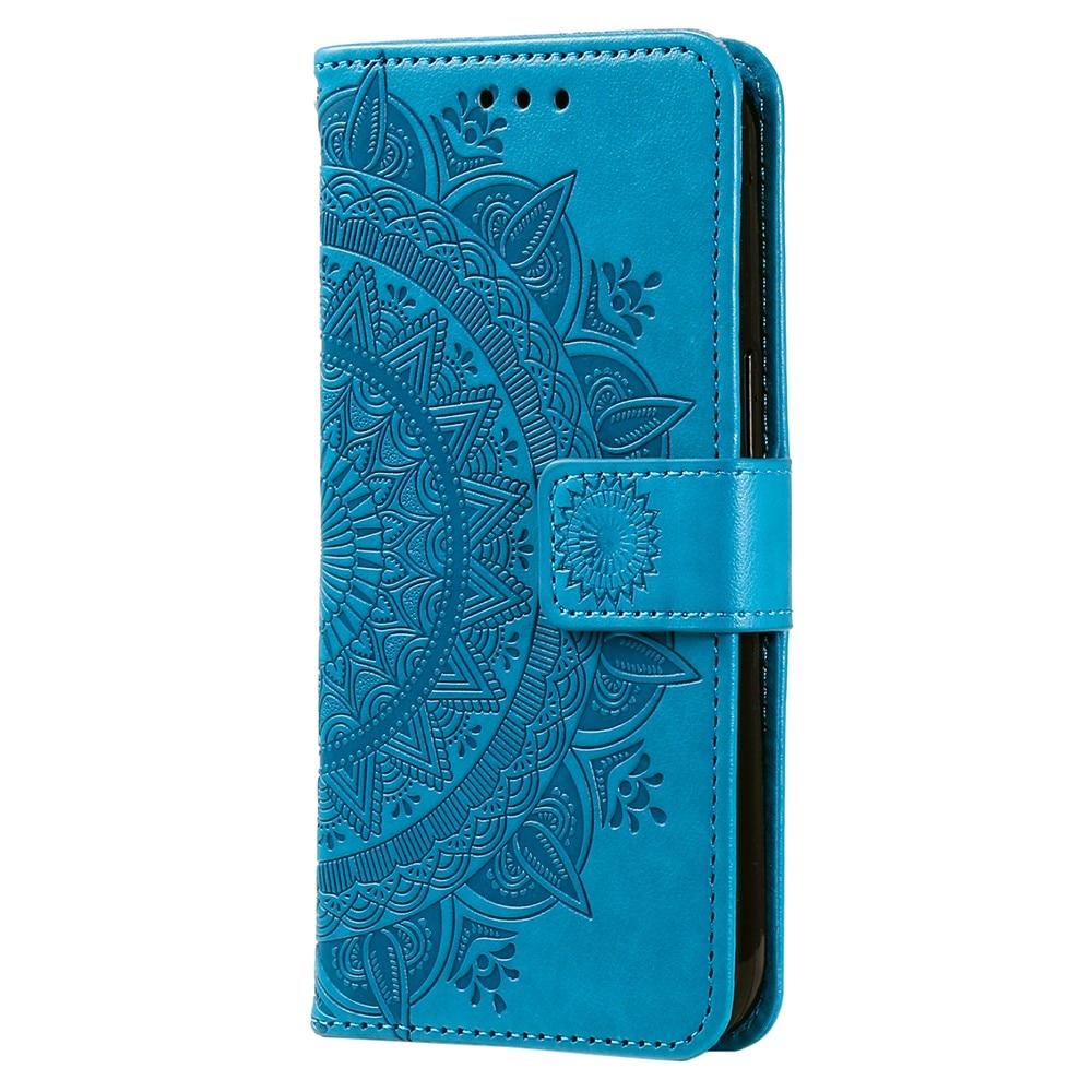 Funda de Cuero Mandala Xiaomi Redmi 13C azul