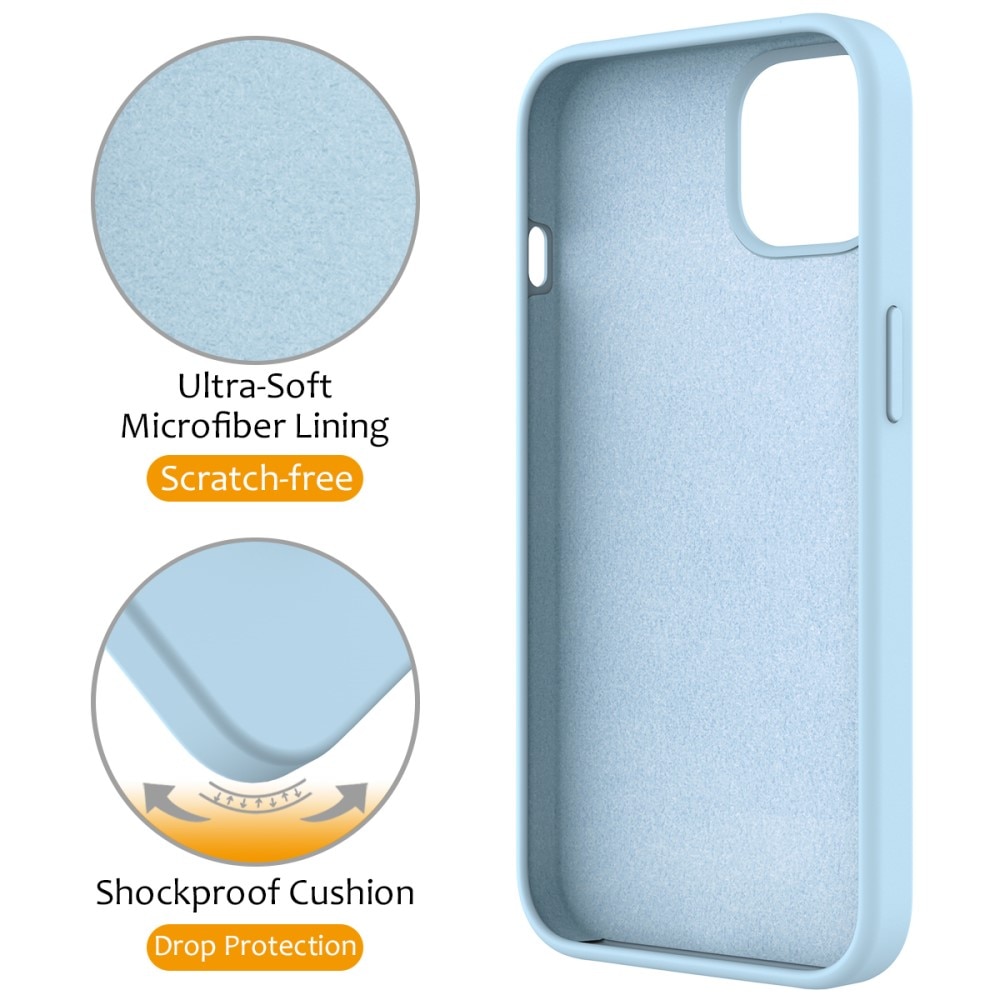 Funda de silicona Kickstand MagSafe iPhone 13 azul