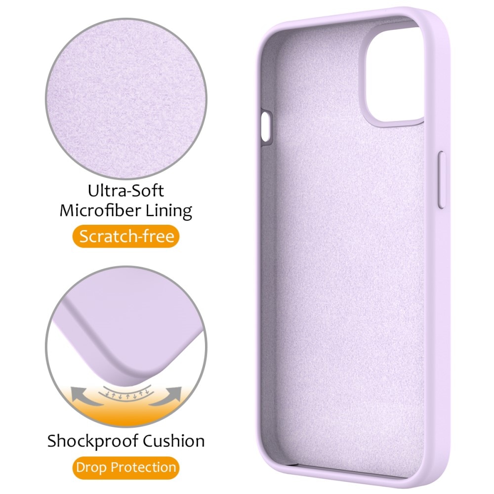 Funda de silicona Kickstand MagSafe iPhone 13 violeta