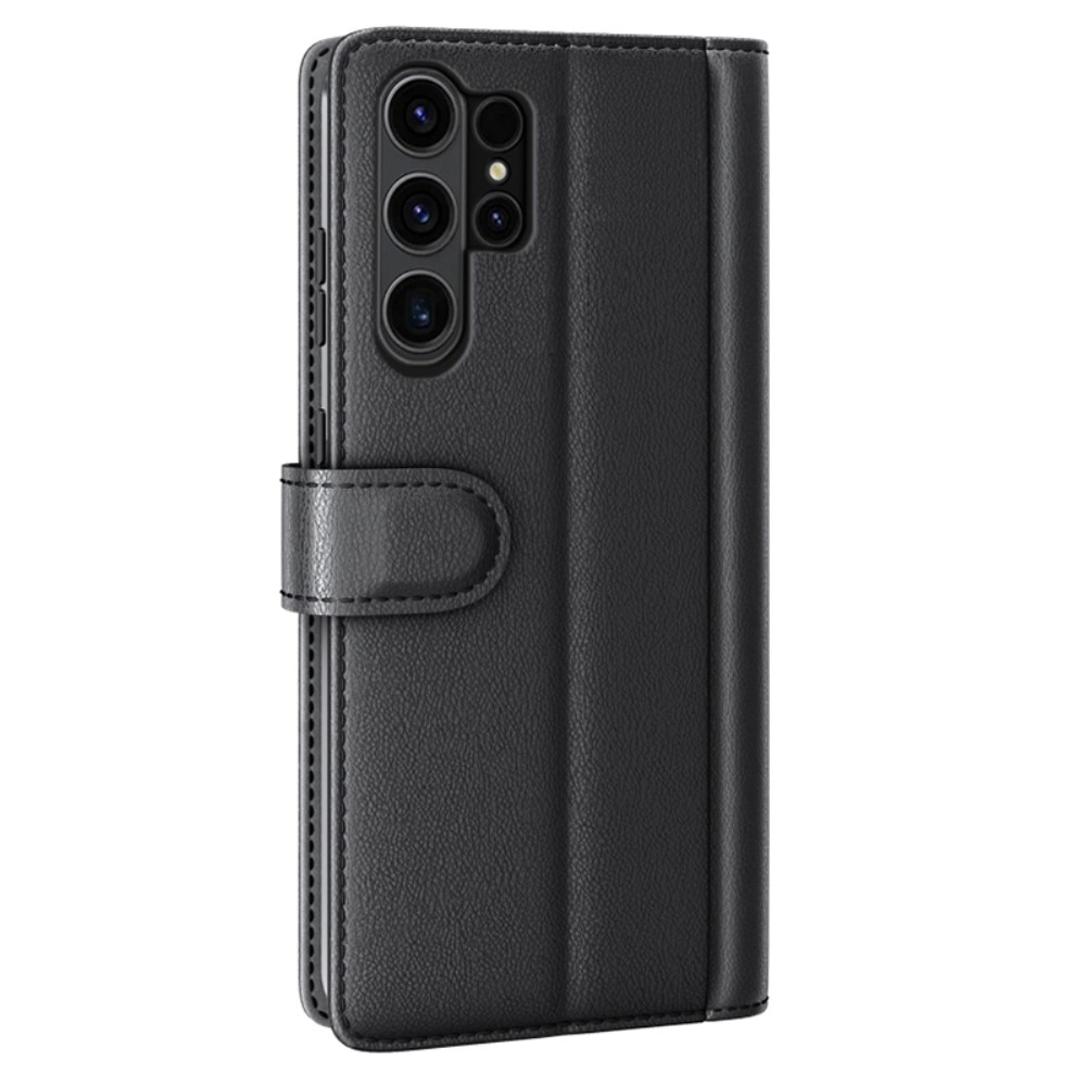 Funda de cuero genuino Samsung Galaxy S24 Ultra, Negro