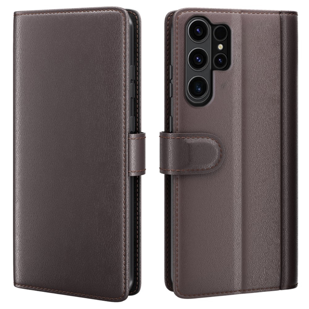 Funda de cuero genuino Samsung Galaxy S24 Ultra, Marrón