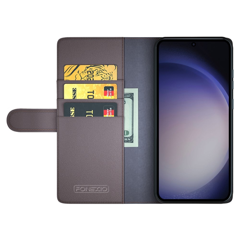 Funda de cuero genuino Samsung Galaxy S24 Ultra, Marrón