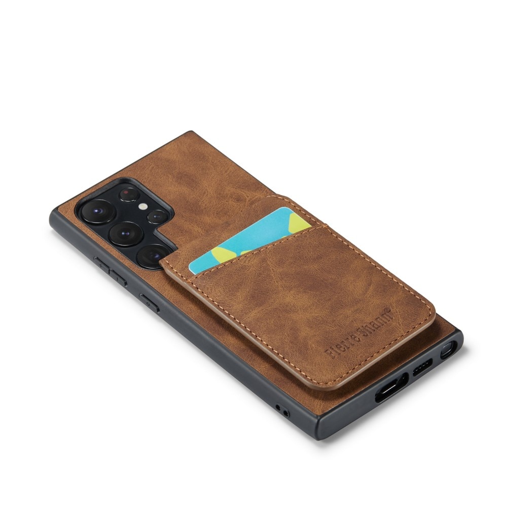 Funda Multi-Slot anti-RFID Samsung Galaxy S24 Ultra marrón