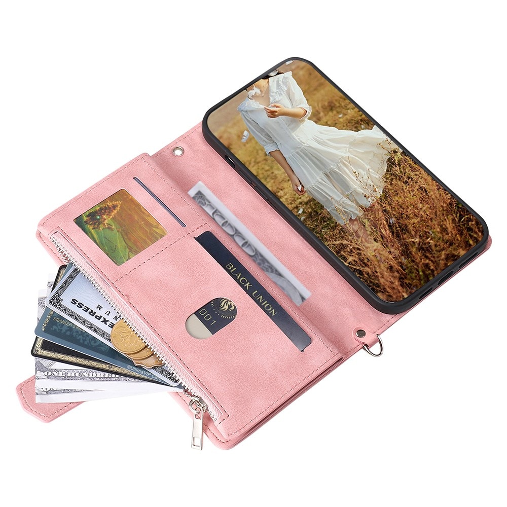 Funda acolchada tipo billetera Samsung Galaxy A55 Rosa