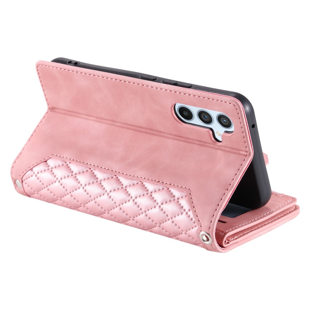 Funda acolchada tipo billetera Samsung Galaxy A55 Rosa