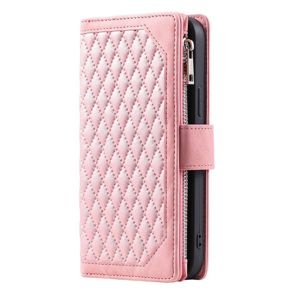 Funda acolchada tipo billetera Samsung Galaxy A55 Rosa