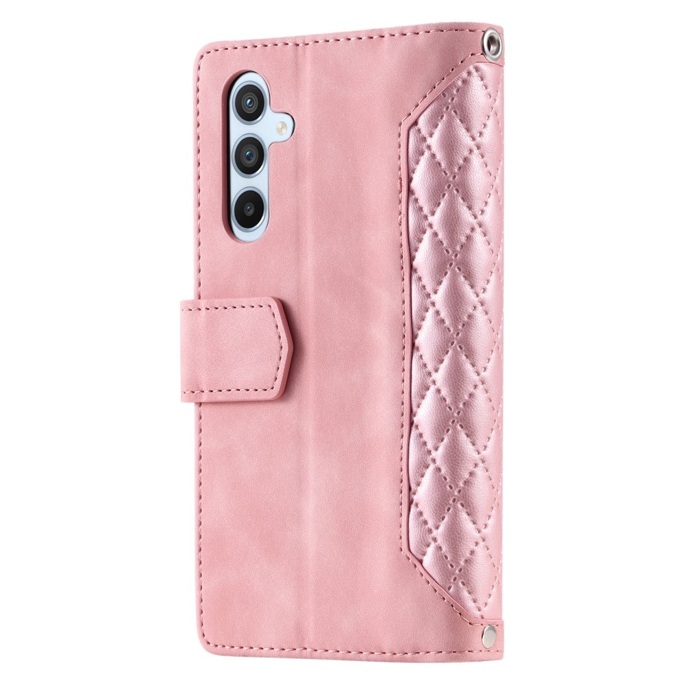 Funda acolchada tipo billetera Samsung Galaxy A55 Rosa