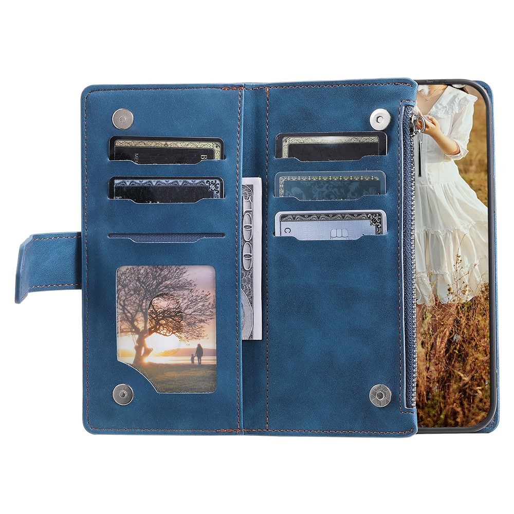 Funda acolchada tipo billetera Samsung Galaxy A55 Azul