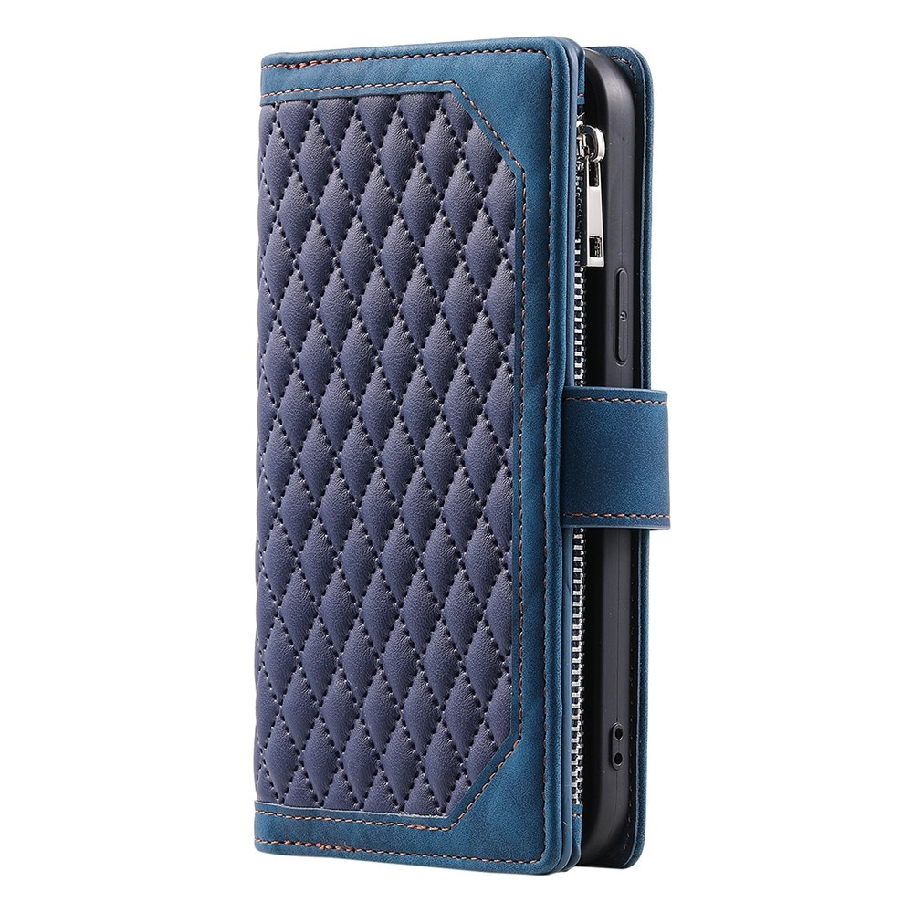 Funda acolchada tipo billetera Samsung Galaxy A55 azul