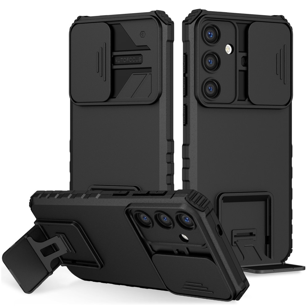 Funda Kickstand con Protector Cámara Samsung Galaxy S24 Plus negro