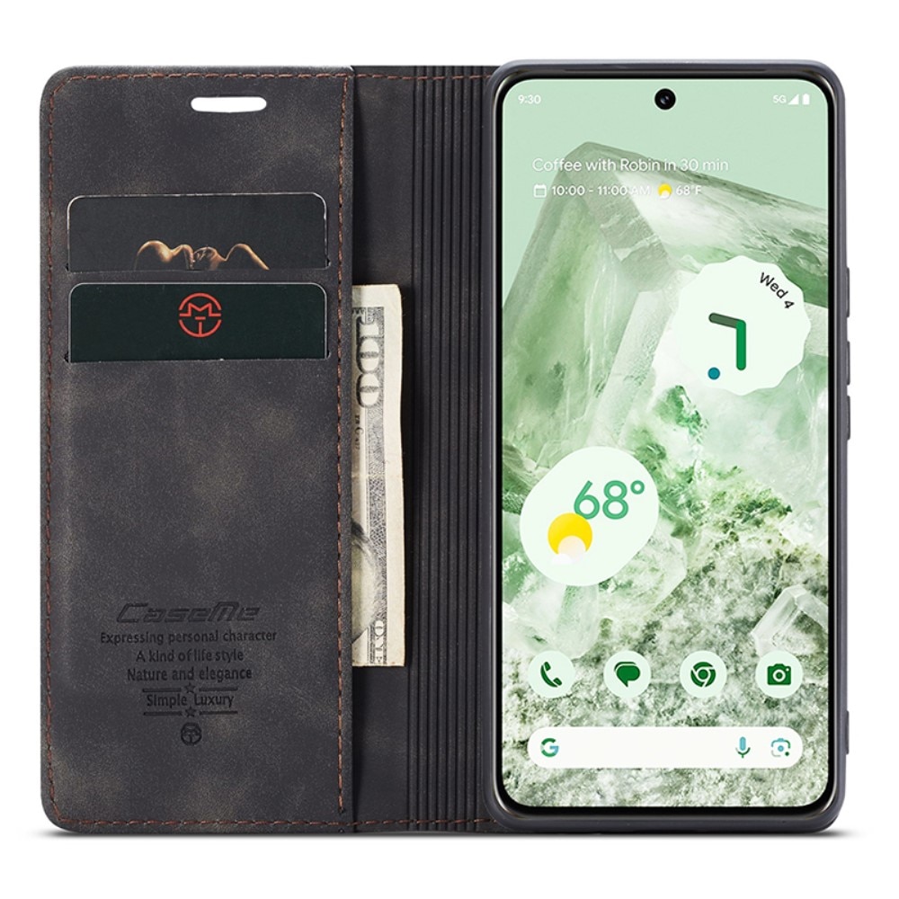 Funda delgada con solapa Google Pixel 8a negro