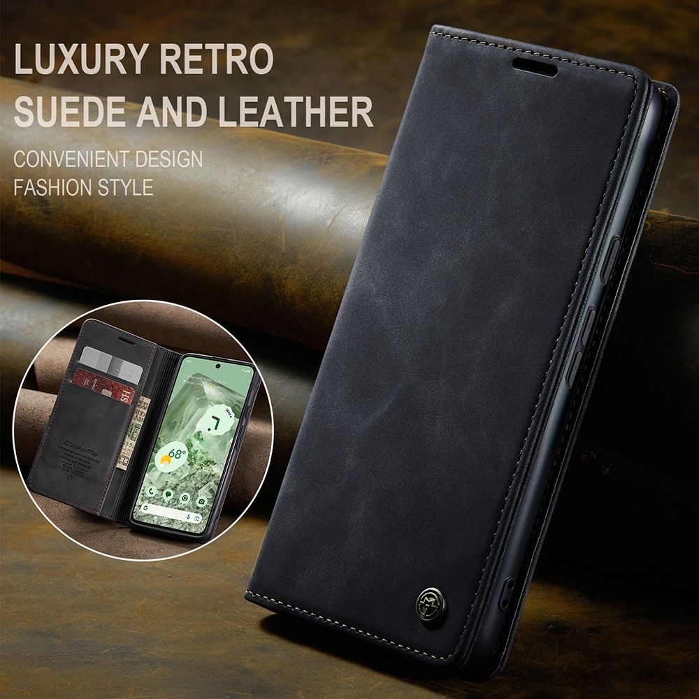 Funda delgada con solapa Google Pixel 8a Negro