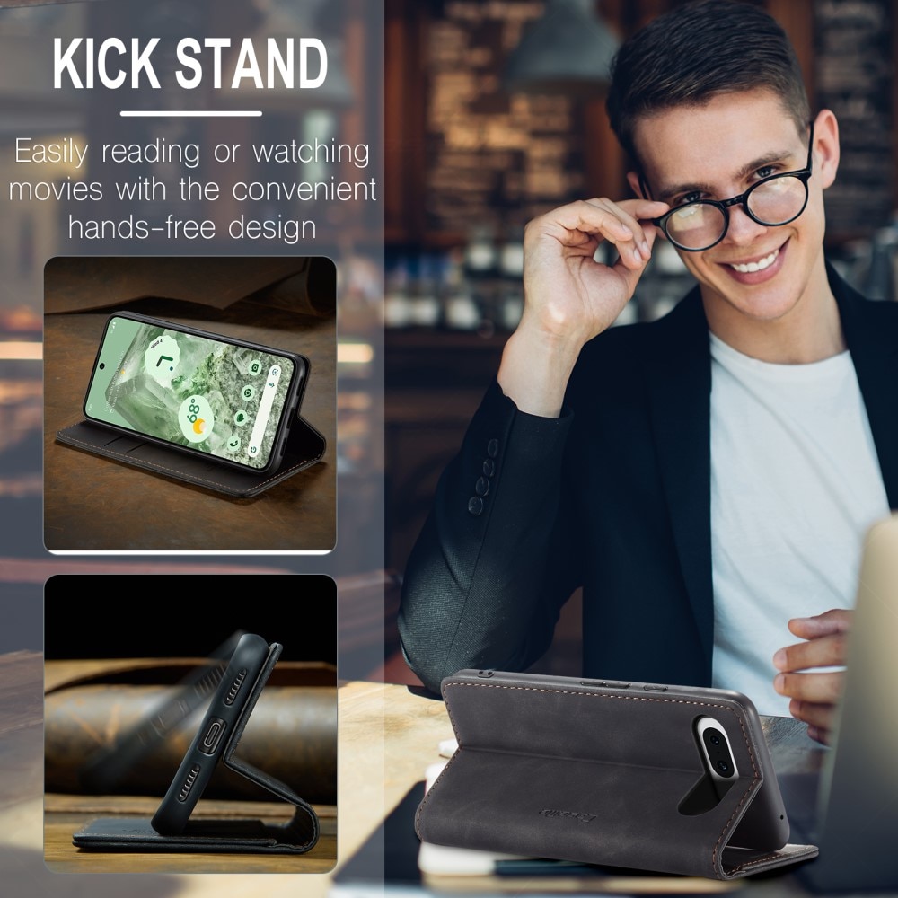 Funda delgada con solapa Google Pixel 8a Negro