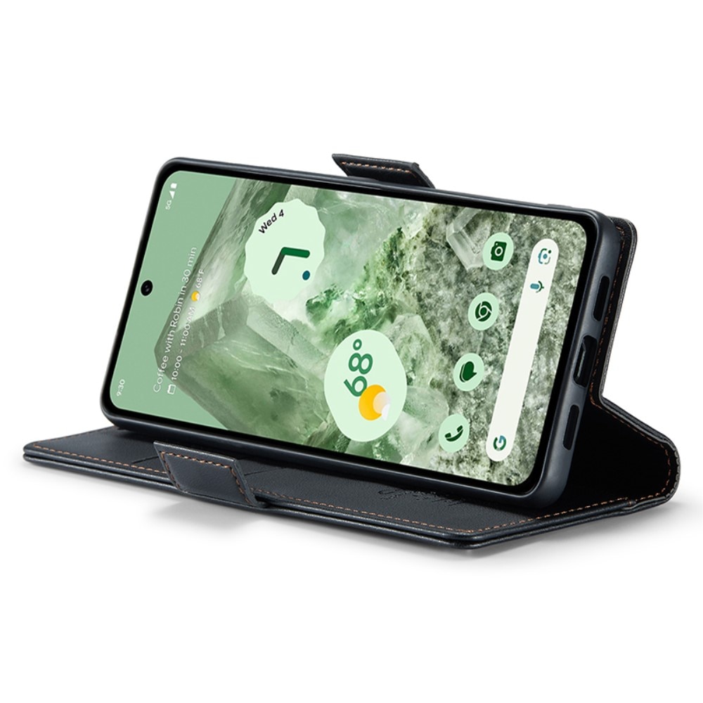 Funda delgada con solapa anti-RFID Google Pixel 8a negro