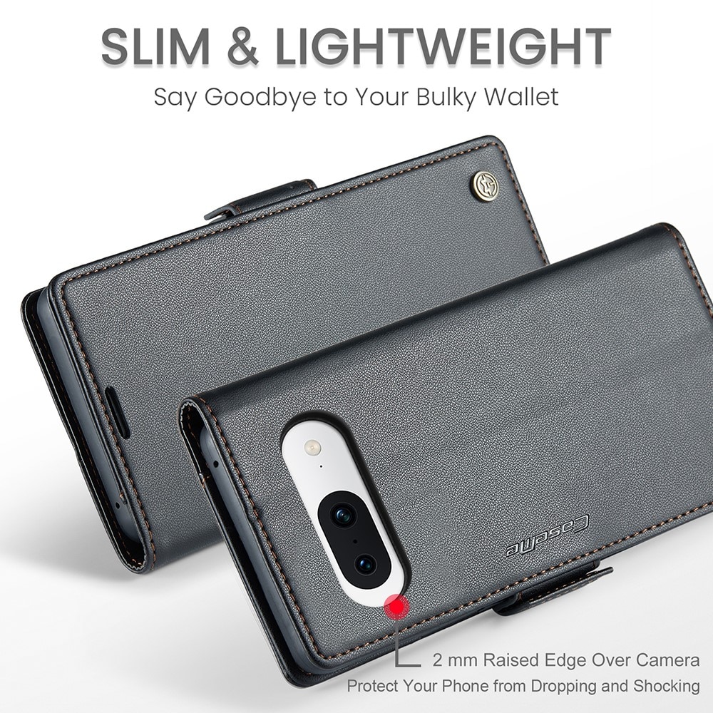 Funda delgada con solapa anti-RFID Google Pixel 8a Negro