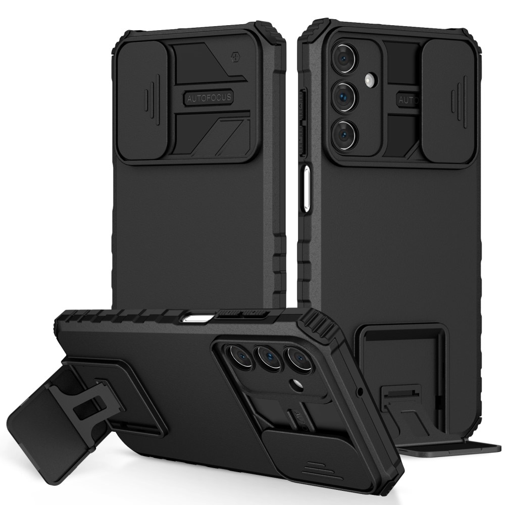 Funda Kickstand con Protector Cámara Samsung Galaxy A15 negro