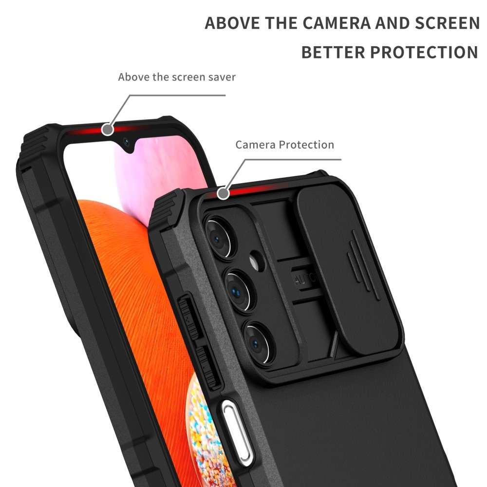 Funda Kickstand con Protector Cámara Samsung Galaxy A15 Negro