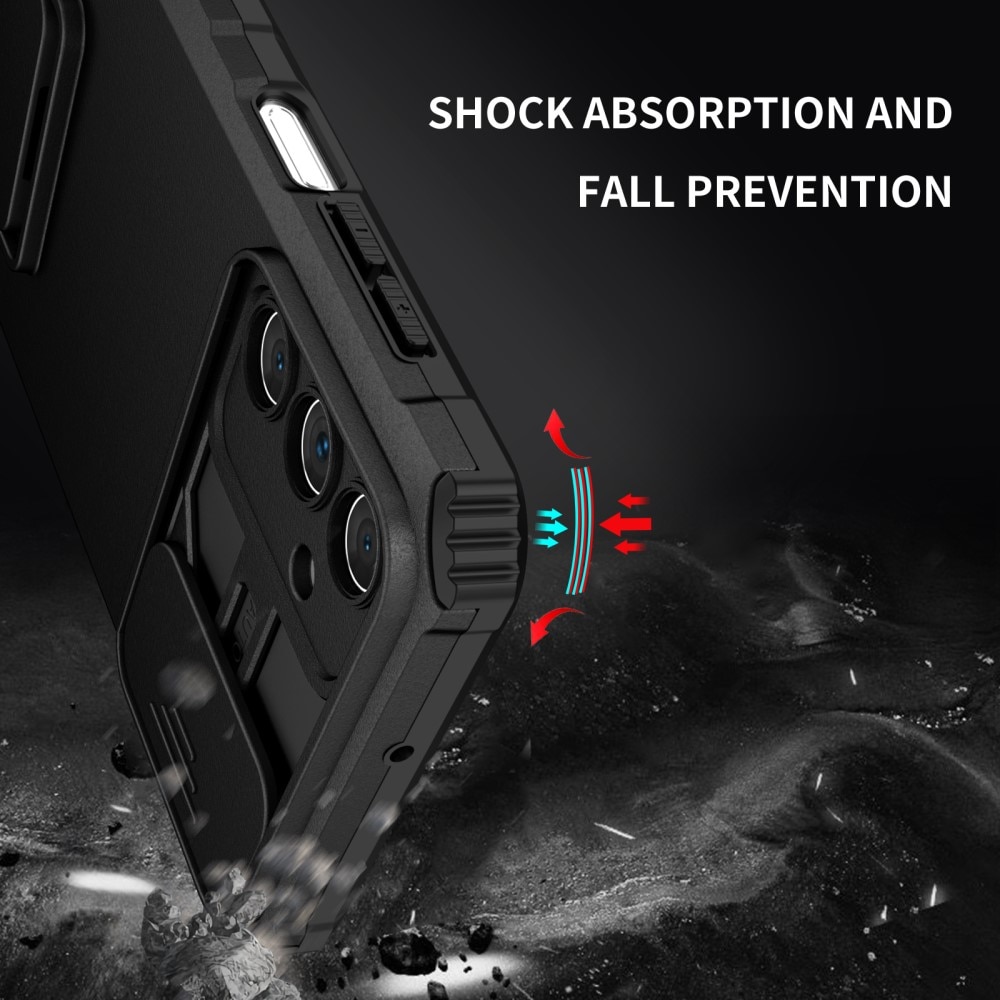 Funda Kickstand con Protector Cámara Samsung Galaxy A15 Negro