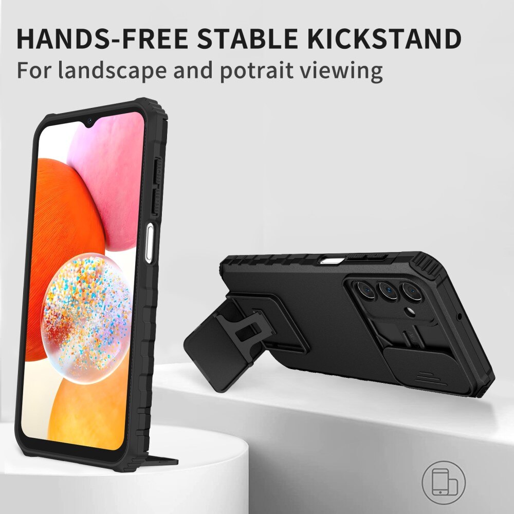 Funda Kickstand con Protector Cámara Samsung Galaxy A15 Negro