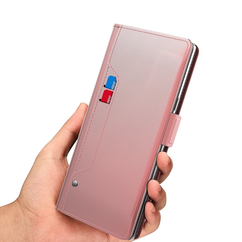 Funda con solapa Espejo Samsung Galaxy S24 Ultra oro rosado