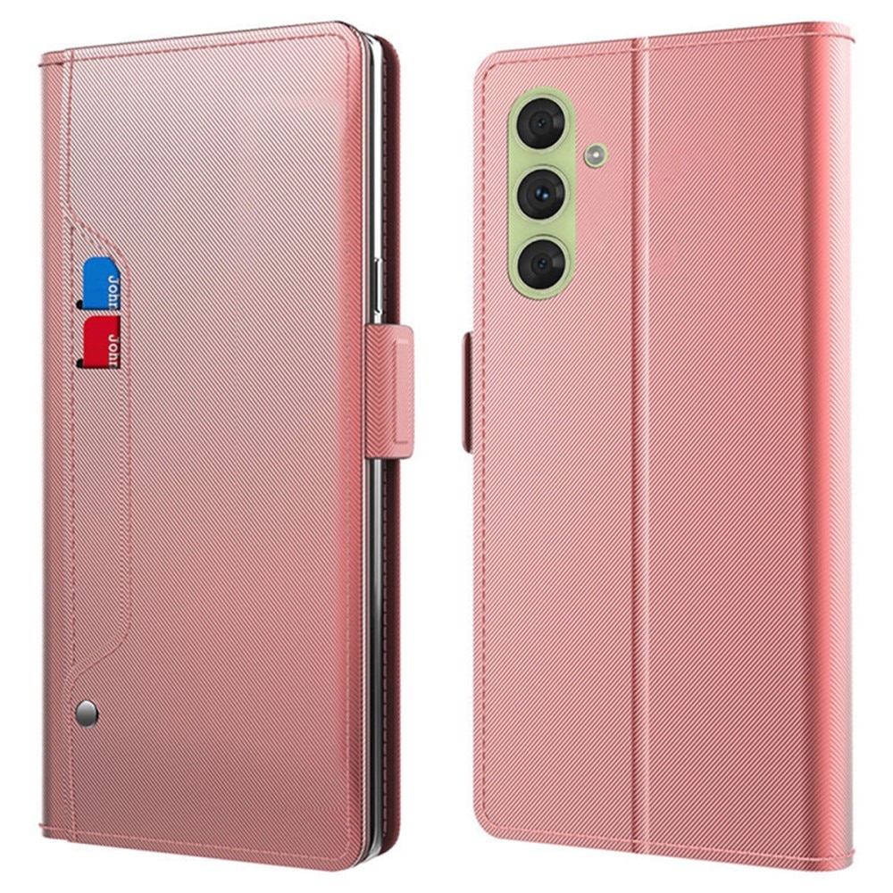 Funda con solapa Espejo Samsung Galaxy S25 Plus oro rosado