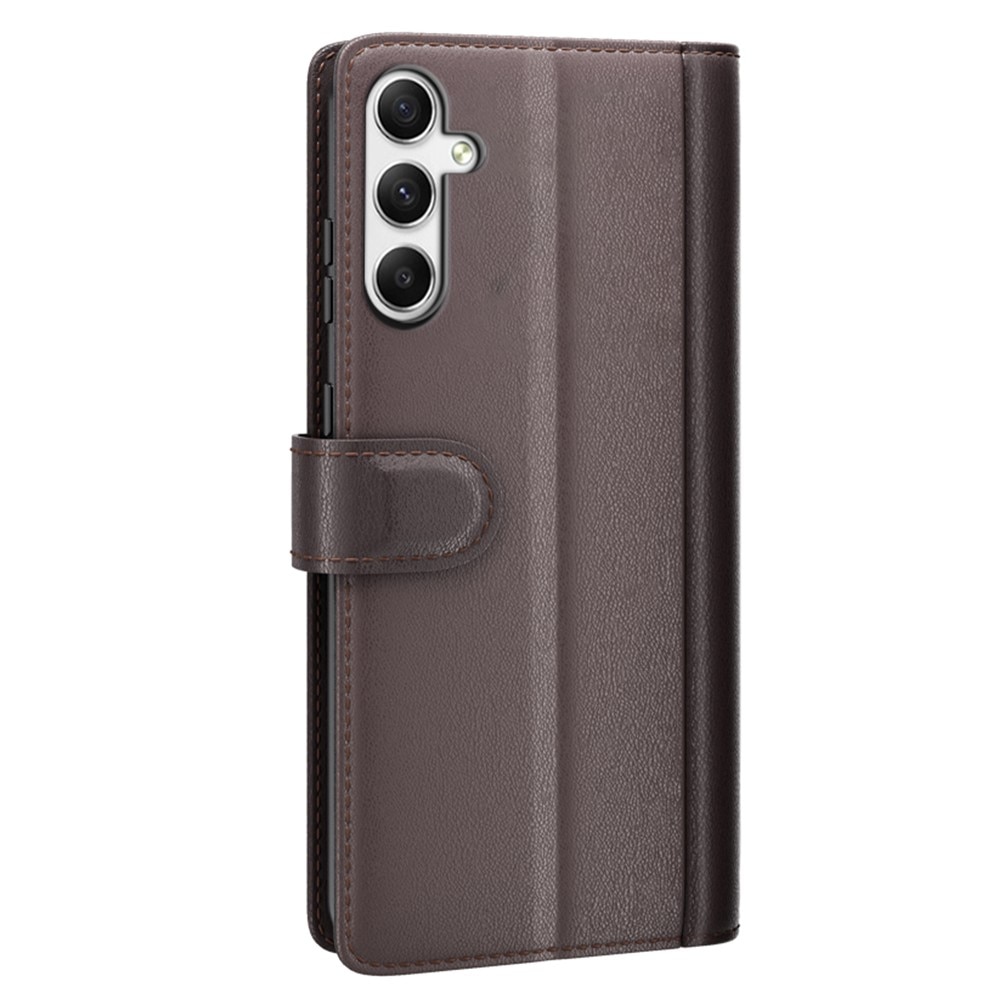 Funda de cuero genuino Samsung Galaxy A35, marrón