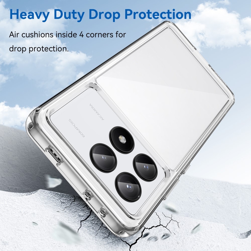 Funda híbrida para Xiaomi Poco X6 Pro transparente