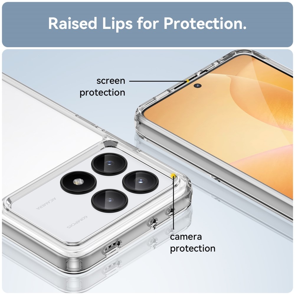 Funda híbrida para Xiaomi Poco X6 Pro transparente