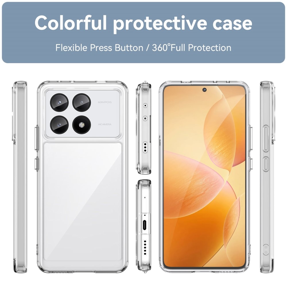 Funda híbrida para Xiaomi Poco X6 Pro transparente