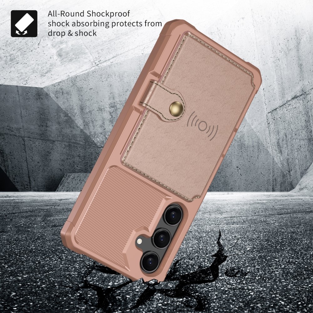 Funda con tarjetero Tough Multi-slot Samsung Galaxy S24 rosado