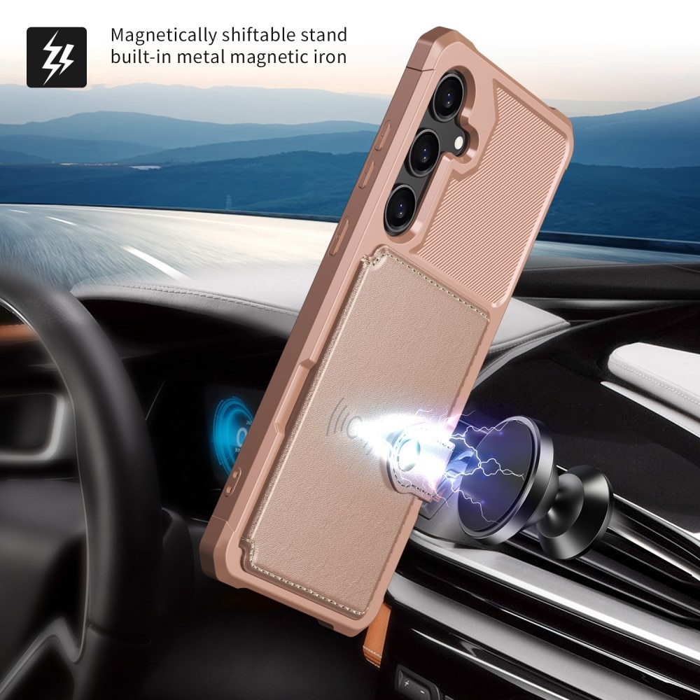Funda con tarjetero Tough Multi-slot Samsung Galaxy S24 Rosa