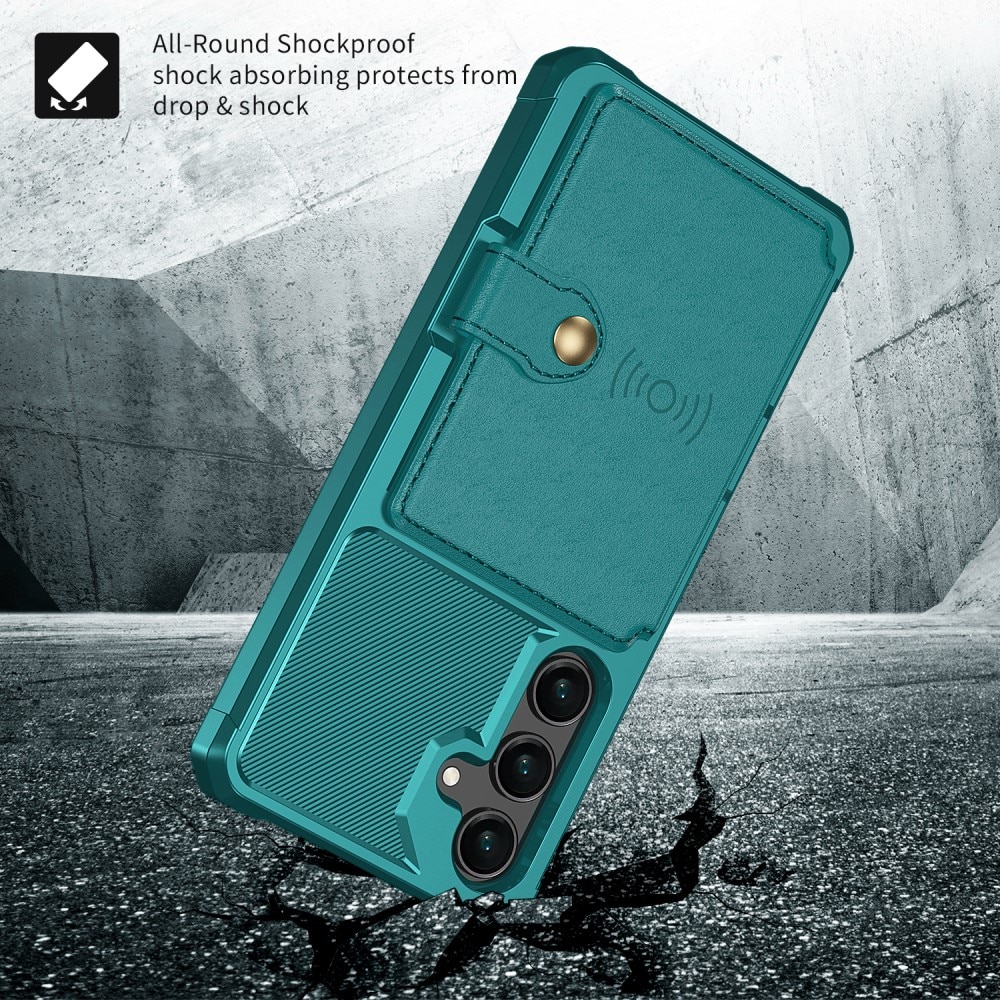 Funda con tarjetero Tough Multi-slot Samsung Galaxy S24 verde