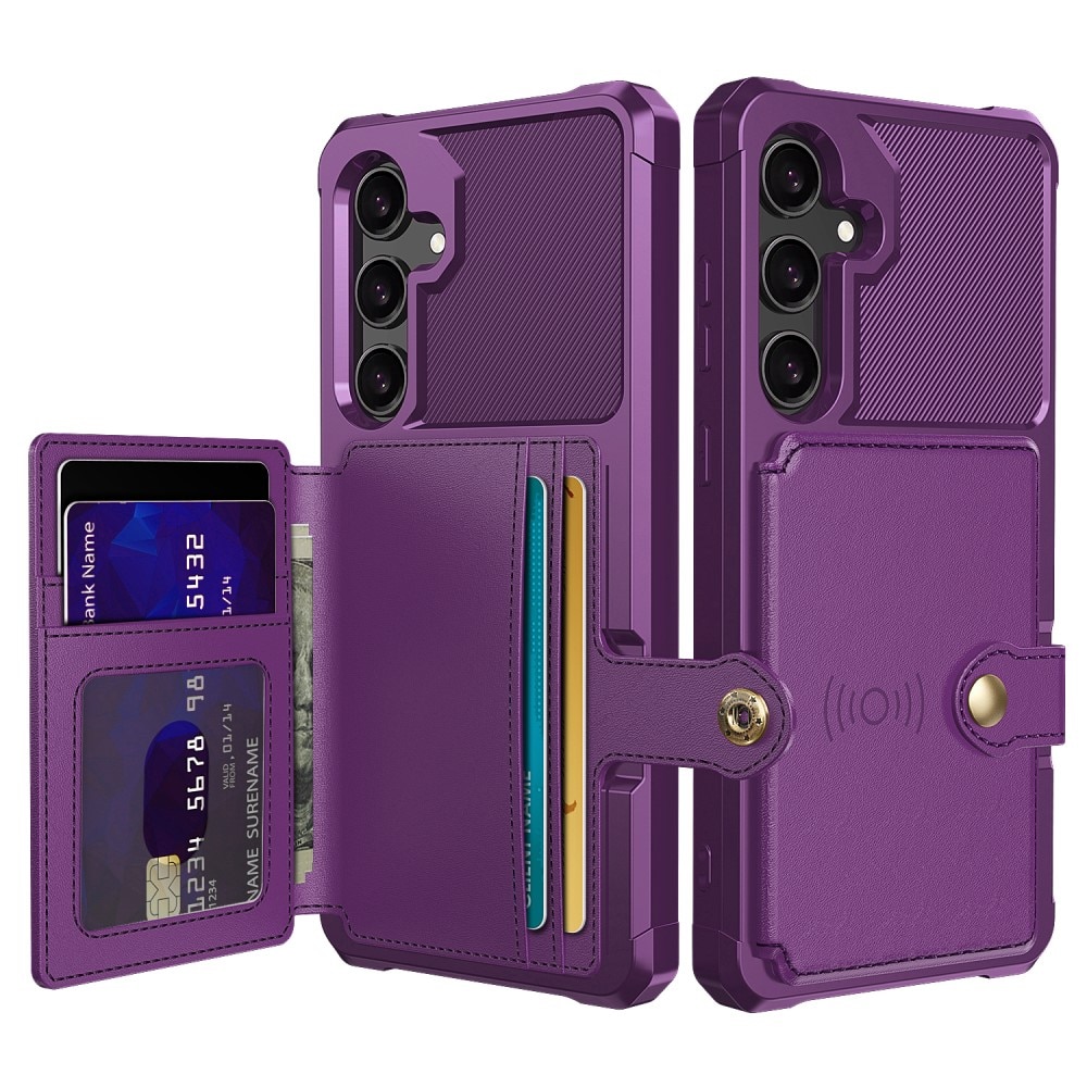 Funda con tarjetero Tough Multi-slot Samsung Galaxy S24 Púrpura