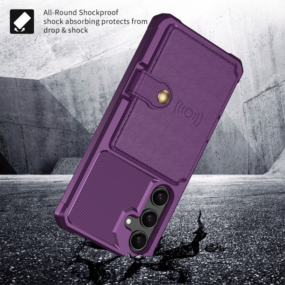 Funda con tarjetero Tough Multi-slot Samsung Galaxy S24 violeta