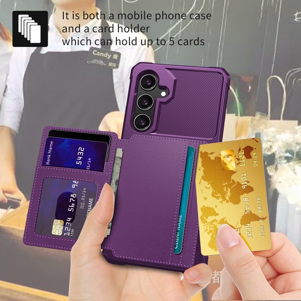 Funda con tarjetero Tough Multi-slot Samsung Galaxy S24 violeta