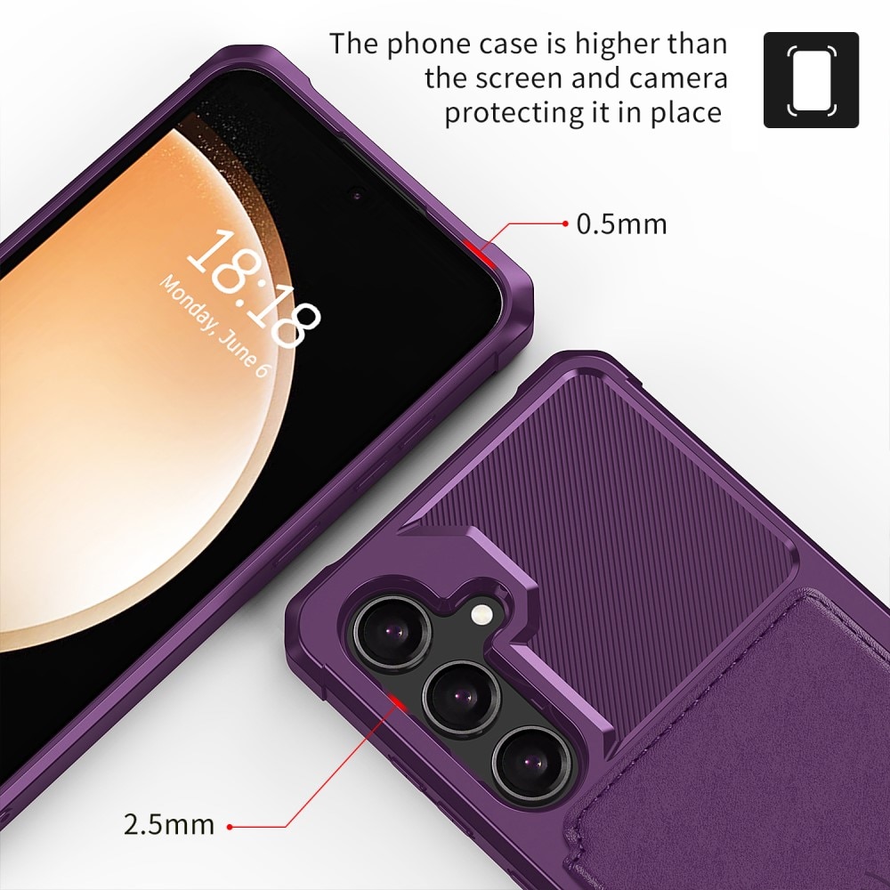 Funda con tarjetero Tough Multi-slot Samsung Galaxy S24 violeta