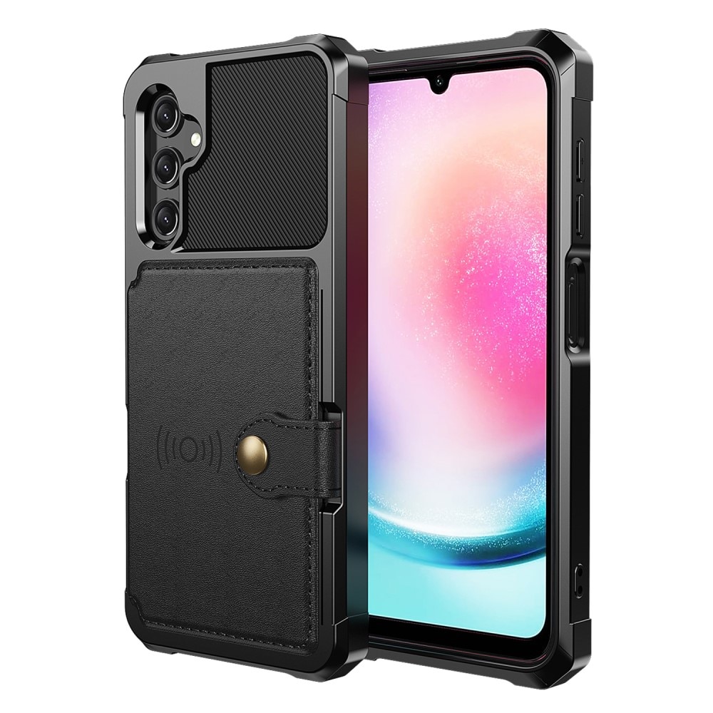 Funda con tarjetero Tough Multi-slot Samsung Galaxy A15 Negro