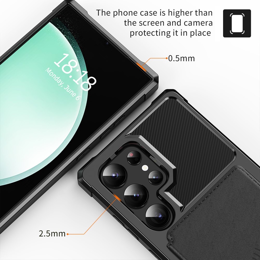 Funda con tarjetero Tough Multi-slot Samsung Galaxy S24 Ultra Negro