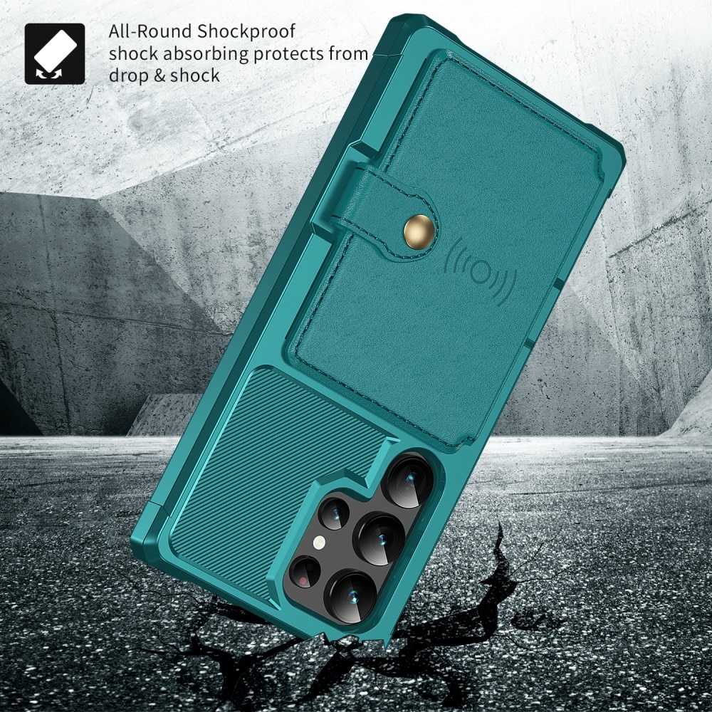 Funda con tarjetero Tough Multi-slot Samsung Galaxy S24 Ultra Verde