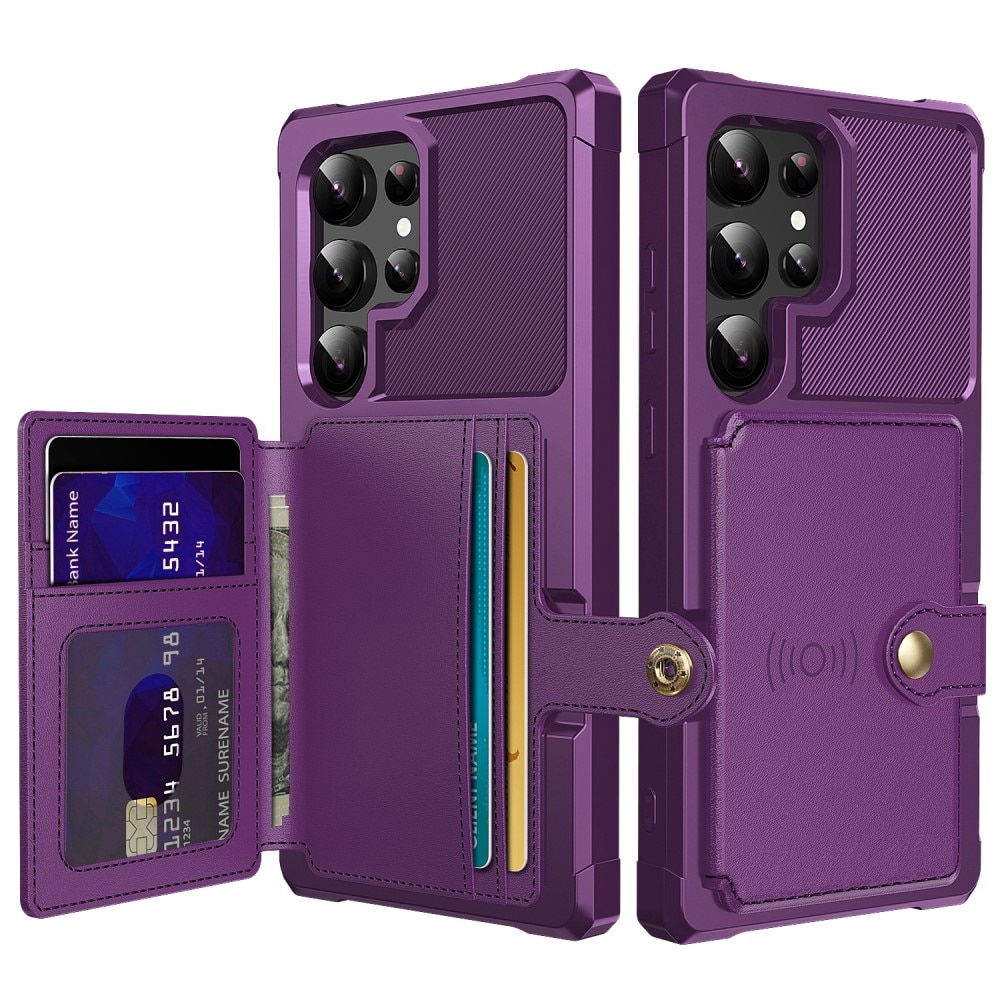 Funda con tarjetero Tough Multi-slot Samsung Galaxy S24 Ultra violeta