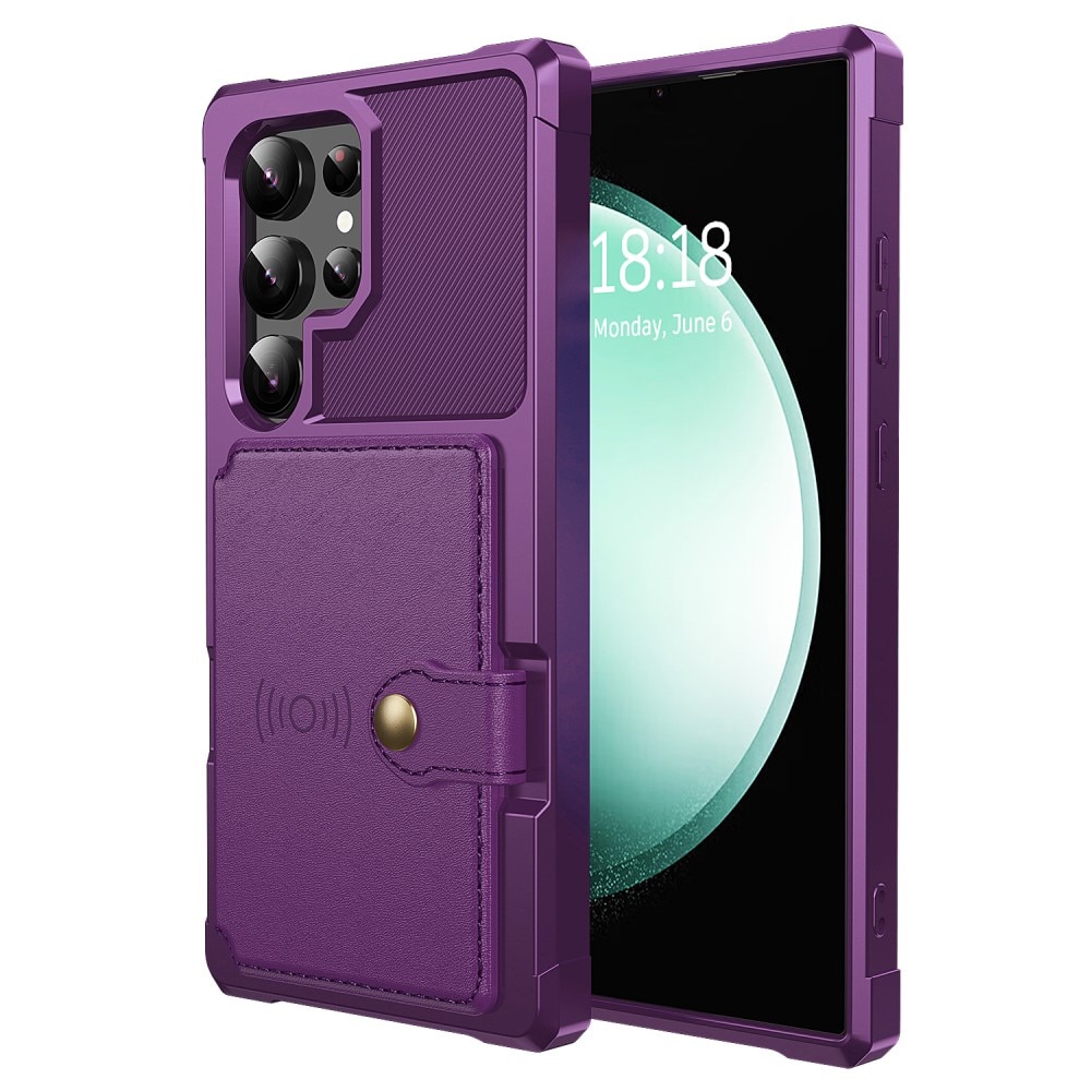 Funda con tarjetero Tough Multi-slot Samsung Galaxy S24 Ultra violeta