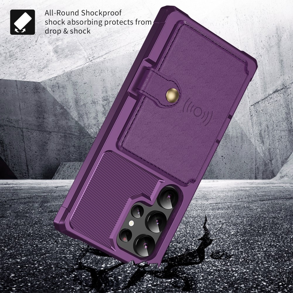 Funda con tarjetero Tough Multi-slot Samsung Galaxy S24 Ultra violeta