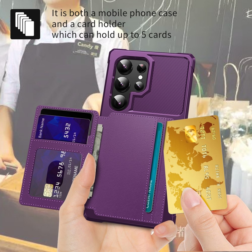 Funda con tarjetero Tough Multi-slot Samsung Galaxy S24 Ultra violeta