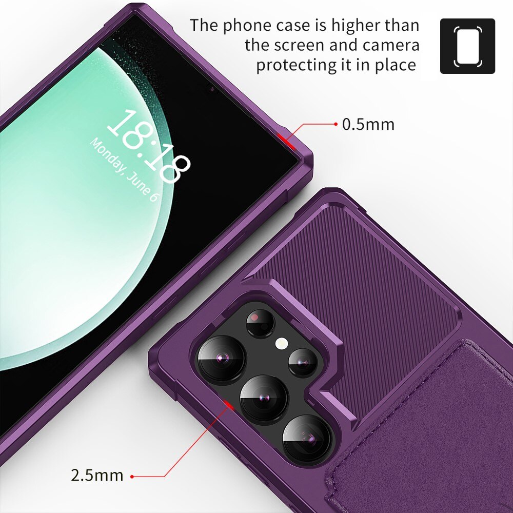 Funda con tarjetero Tough Multi-slot Samsung Galaxy S24 Ultra violeta