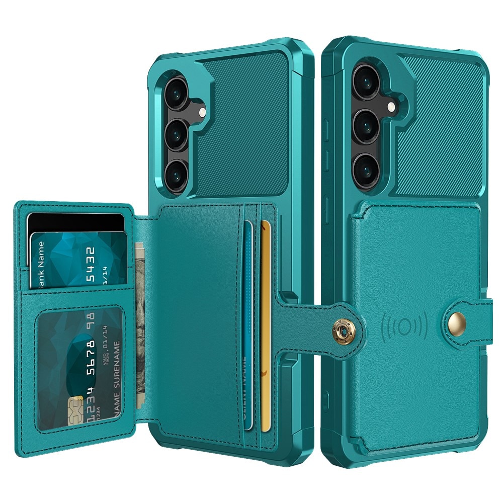 Funda con tarjetero Tough Multi-slot Samsung Galaxy S24 Plus verde