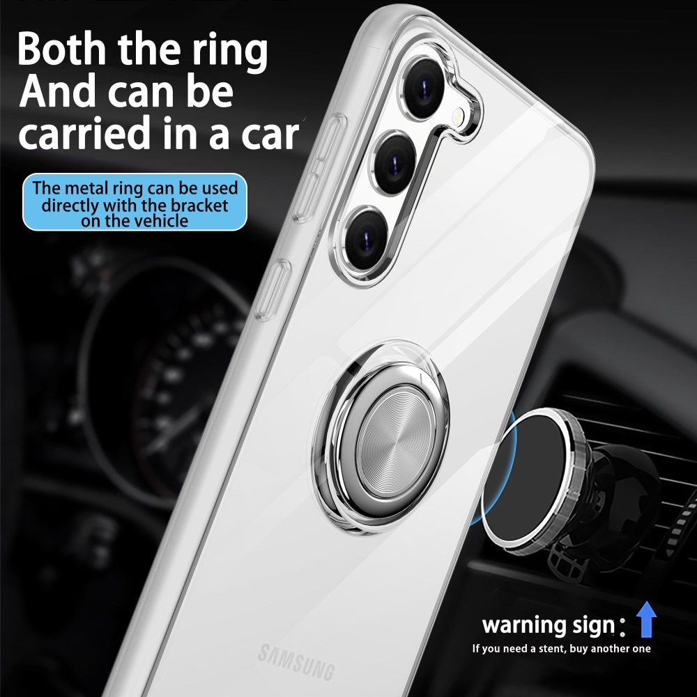 Funda Finger Ring Kickstand Samsung Galaxy S24 Plus transparente