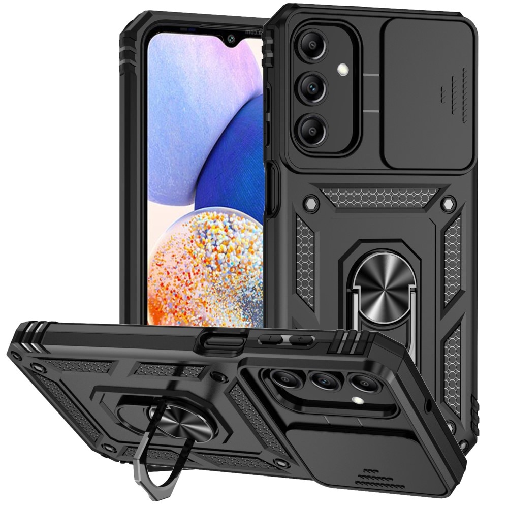 Funda híbrida Ring y Protector Cámara Samsung Galaxy A15 Negro