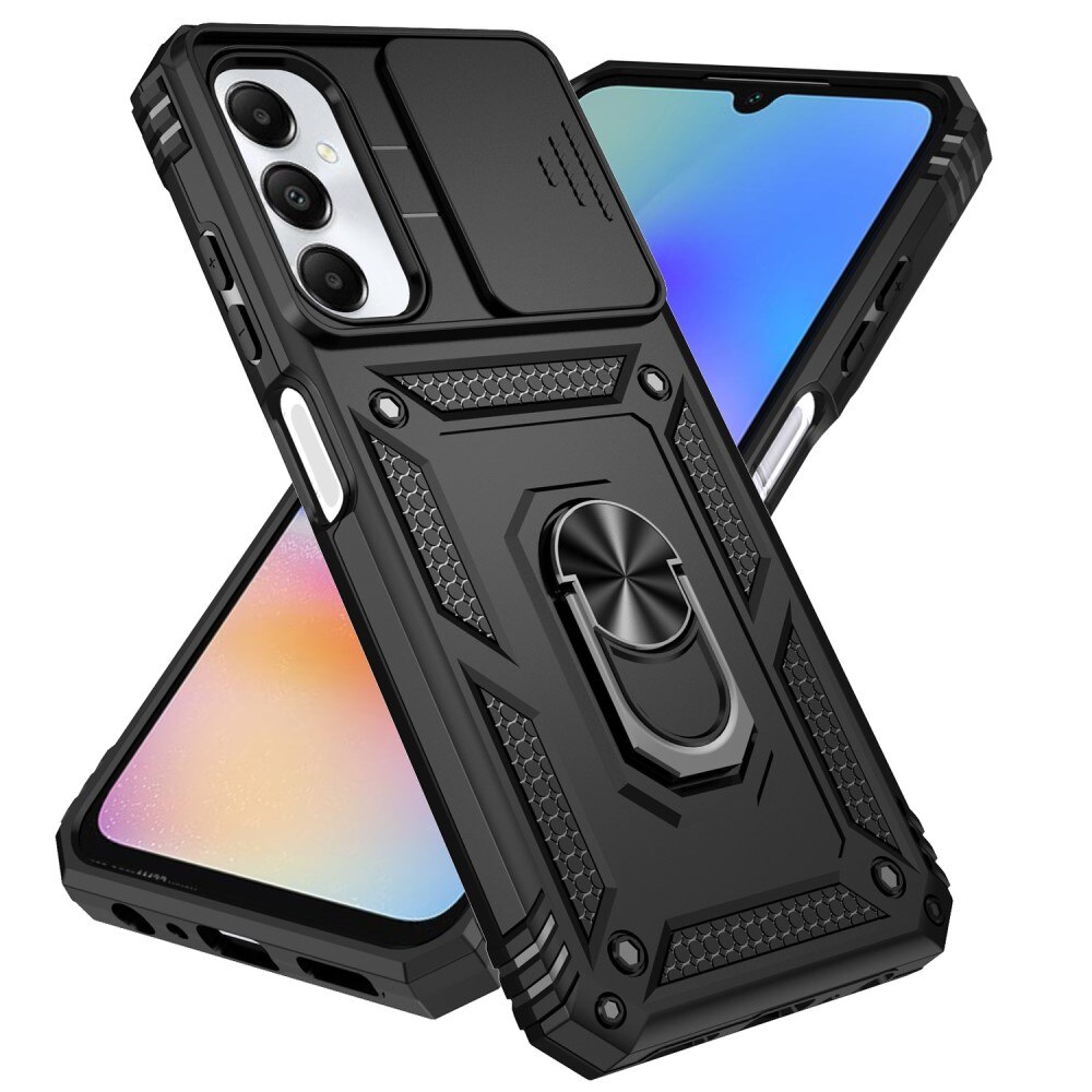 Funda híbrida Ring y Protector Cámara Samsung Galaxy A05s negro